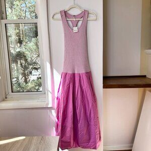 NWT Free People Drops of Venus Midi Dress Pink Large